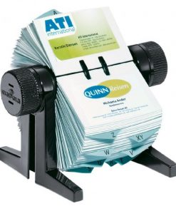 Rotačný stolový vizitkár na 300 vizitiek VISIFIX CUBO čierny