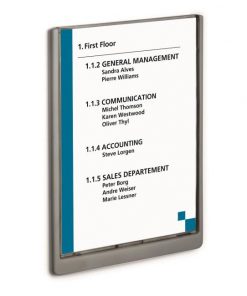 Informačná tabuľka Click Sign 210x297 grafitová