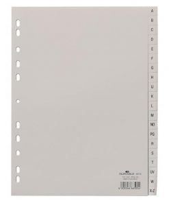 Plastový rozraďovač DURABLE A-Z sivý