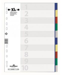 Plastový rozraďovač DURABLE 10-dielny maxi farebný