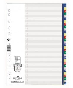 Plastový rozraďovač DURABLE 1-31 farebný