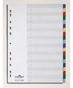 Plastový rozraďovač DURABLE 20-dielny farebný