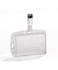 Visačka na plastovú kartu so štipcom DURABLE 85x54mm 25ks