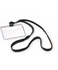 Visačka s čiernym remienkom DURABLE 90x60mm 10ks