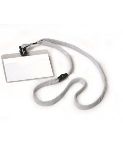 Visačka so sivým remienkom DURABLE 90x60mm 10ks