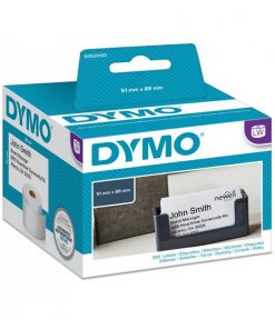 Samolepiace etikety Dymo LW 89x51 mm menovky bez lepidla biele