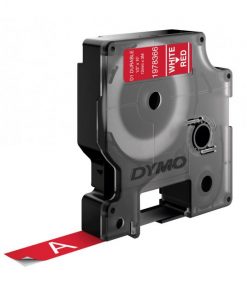 Permanentná vinylová páska Dymo D1 12 mm červená/biela