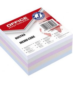 Poznámkový bloček kocka Office products nelepená mix farieb, 85x85x40 mm