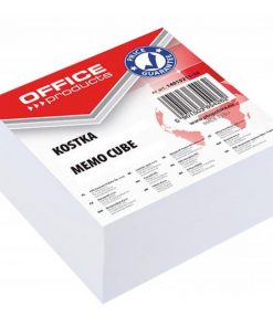 Poznámkový bloček kocka Office products lepená biela, 85x85x40 mm