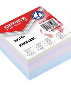 Poznámkový bloček kocka Office products lepená pastelová, 85 x 85 x 40 mm