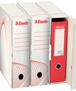 Archívny box na zakladač Esselte biely/červený