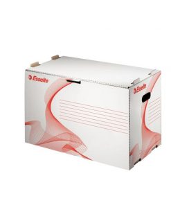 Archívna krabica na zakladače Esselte biela/červená 530x343x311 mm