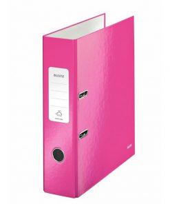 Zakladač pákový Leitz 180° WOW 8cm ružový