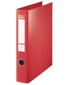 Zakladač 4-krúžkový Esselte celoplastový 5,8cm VIVIDA červený