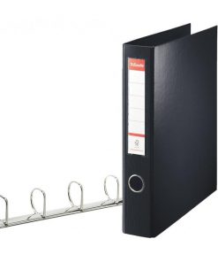 Zakladač 4-krúžkový Esselte celoplastový 5,8cm VIVIDA čierny