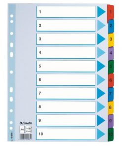 Kartónový rozraďovač Esselte Mylar 1-10