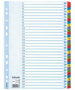 Kartónový rozraďovač Esselte Mylar 1-31