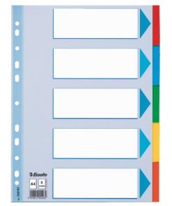 Kartónový rozraďovač Esselte 5-dielny farebný