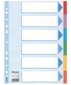 Kartónový rozraďovač Esselte 6-dielny farebný