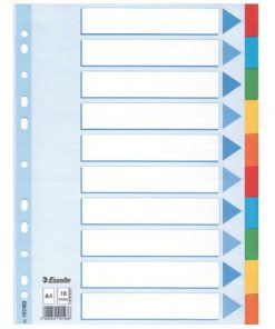 Kartónový rozraďovač Esselte 10-dielny farebný