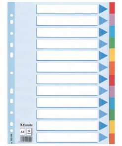 Kartónový rozraďovač Esselte 12-dielny farebný