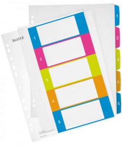 Plastový rozraďovač Leitz WOW potlačiteľný 1-5 farebný