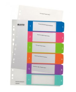 Plastový rozraďovač Leitz WOW potlačiteľný 1-6 farebný