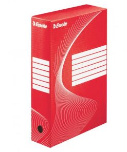 Archívny box Esselte 80mm červený/biely