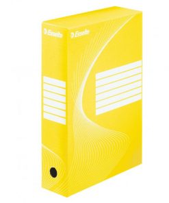 Archívny box Esselte 80mm žltý/biely