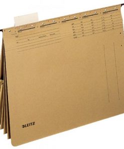 Závesný obal Leitz ALPHA s rýchloviazačom a vreckom hnedý