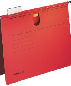 Závesný obal Leitz ALPHA s rýchloviazačom červený