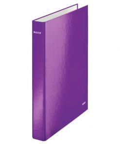 Zakladač 2-krúžkový Leitz WOW laminovaný povrch 4cm purpurový