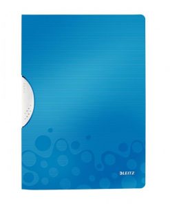 Obal s klipom plastovým Leitz WOW modrý