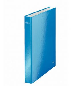 Zakladač 4-krúžkový Leitz WOW laminovaný 4cm modrý
