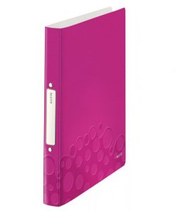 Zakladač 2-krúžkový Leitz WOW celoplastový ružový