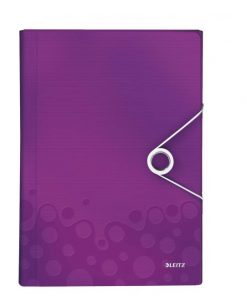 Aktovka plastová s priehradkami Leitz WOW purpurová