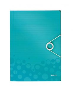 Plastový obal s gumičkou Leitz WOW ľadovo modrý