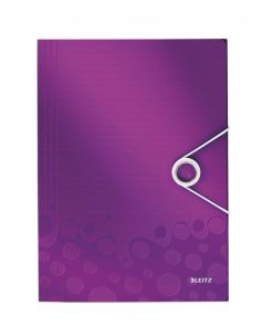 Plastový obal s gumičkou Leitz WOW purpurový