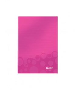 Záznamová kniha Leitz WOW A5 80 listov linajková ružová