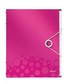 Triediaca kniha 12 Leitz WOW metalická ružová