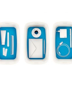 Úložný box s vekom Leitz MyBox, veľkosť S biela/modrá