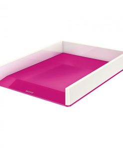Odkladač Leitz WOW biely/metalický ružový
