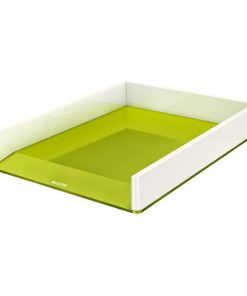 Odkladač Leitz WOW biely/metalický zelený