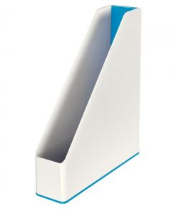 Stojan na časopisy Leitz WOW biely/metalický modrý