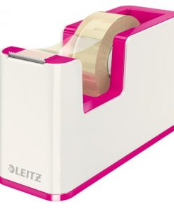 Dispenzor s páskou Leitz WOW biely/metalický ružový