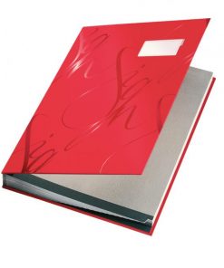 Podpisová kniha designová Leitz červená