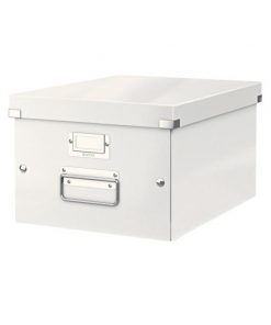 Stredná krabica Click & Store perleťovo biela