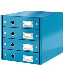Zásuvkový box Leitz Click & Store 4 zásuvky modrý