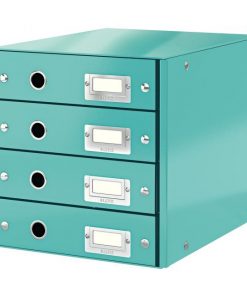 Zásuvkový box Leitz Click & Store 4 zásuvky ľadovo modrý