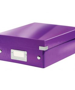 Malá organizačná krabica Click & Store purpurová